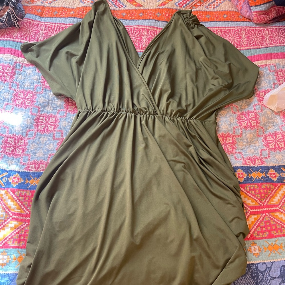 Olive green dress